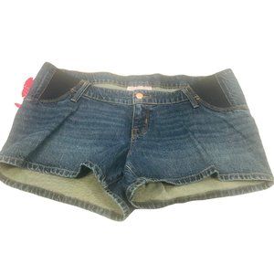 Isabel Maternity By Ingrid And Isabel Women's Size 10 Side Panel Blue Jean Short